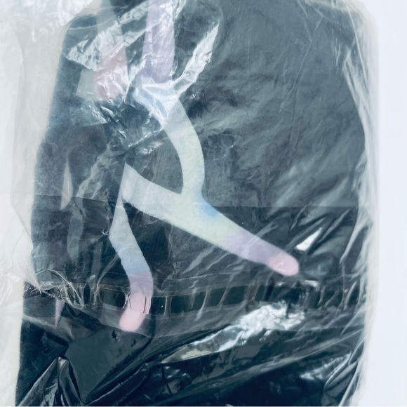 Victorias Secret PINK campus sweatpants wide leg SCRIPT logo Black size LARGE - Picture 4 of 4